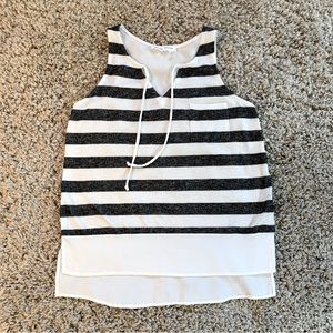 Melissa Nepton Black and White Striped Tank Top Women’s Size Medium